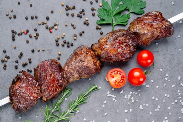 Beef Shish Kebab.